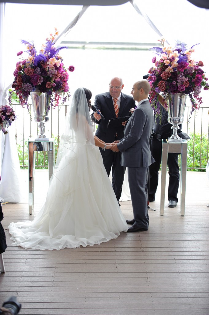Toronto WEdding Florist At Palais Royale ceremony urns