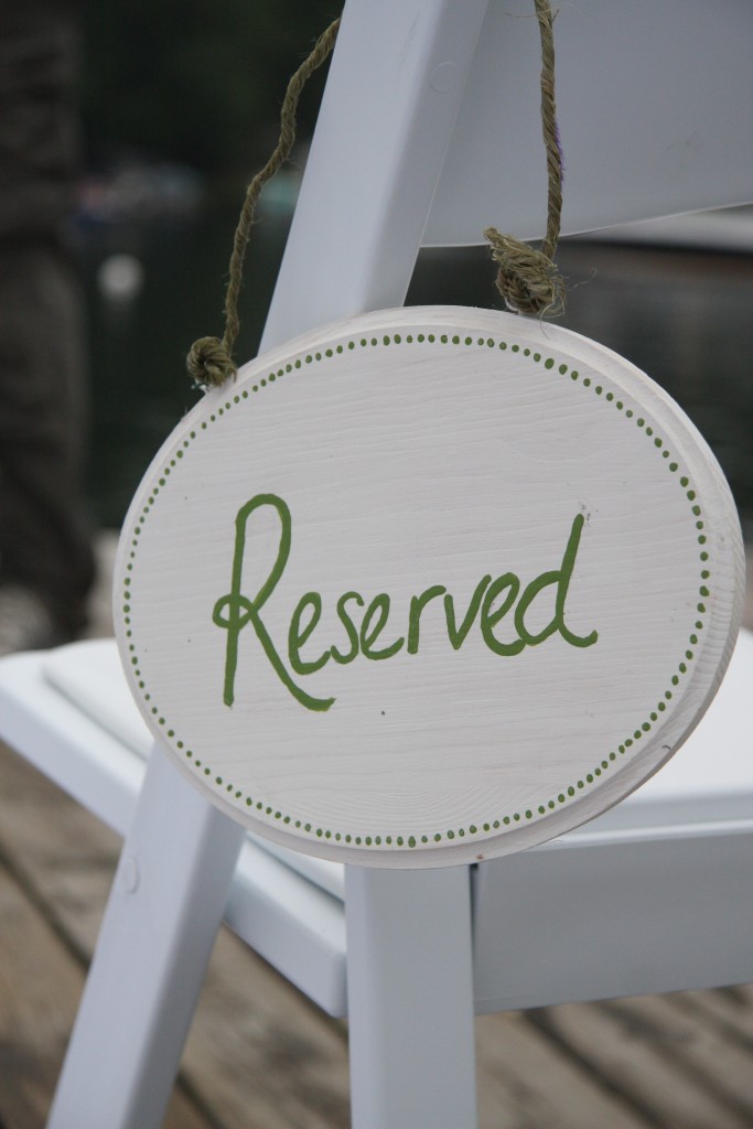 Muskoka Wedding Ideas Decor Ceremony reserved sign