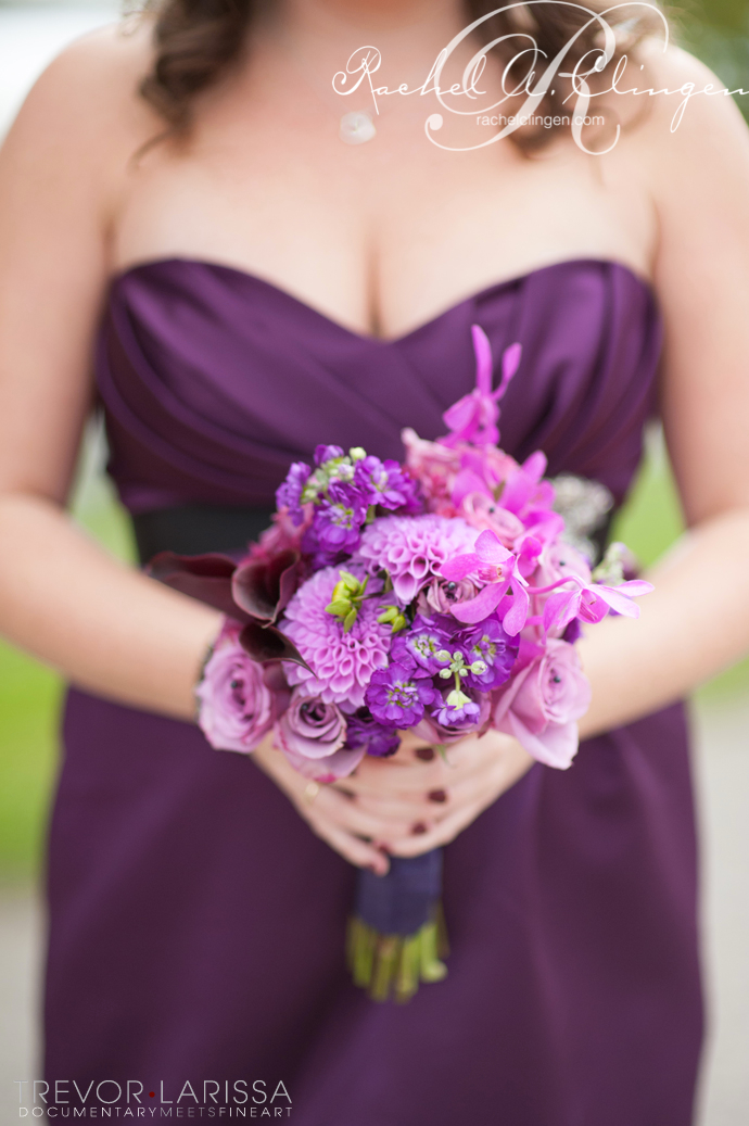 Bridal Flowers Purple Bouquet By Rachel A. Clingen