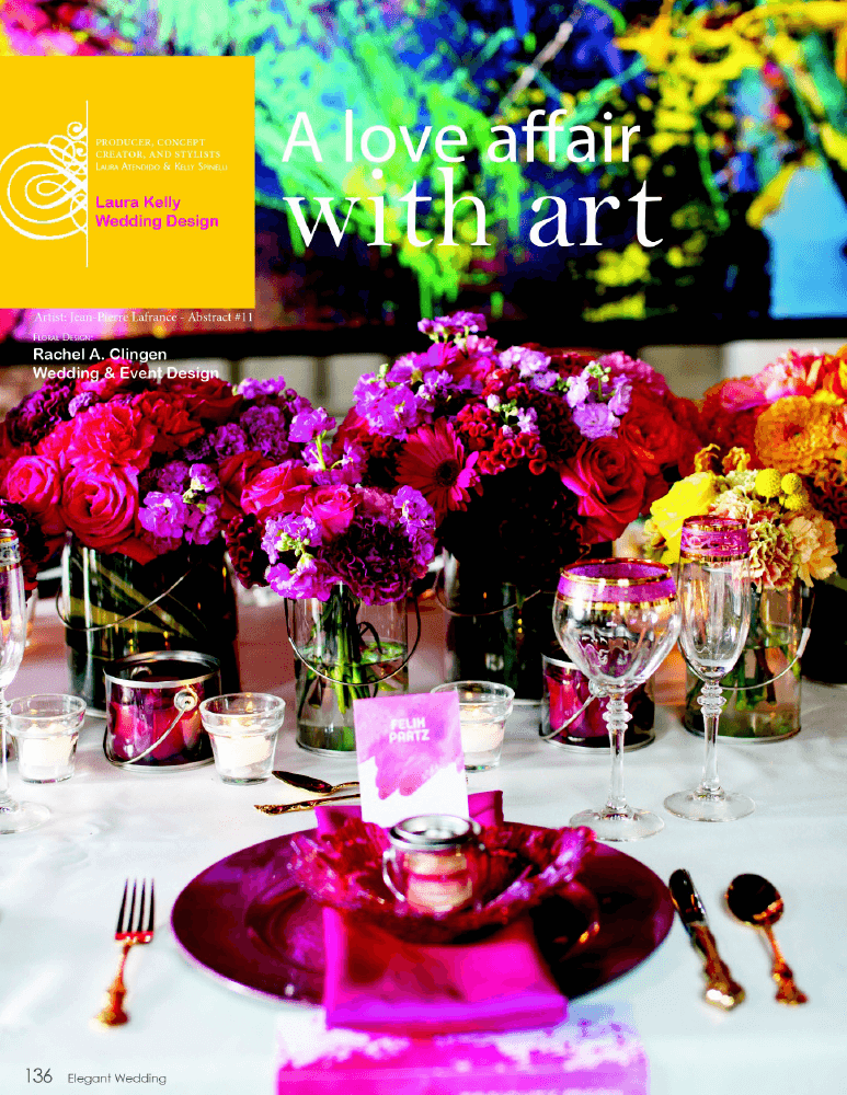 A Love Affair With Art - Elegant Wedding Styleshoot