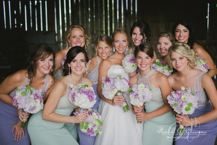 Purple Green Wedding Bouquets Flowers Toronto