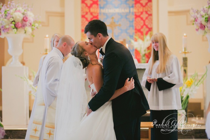 Jessica and Adams Church Wedding Flowers Decor