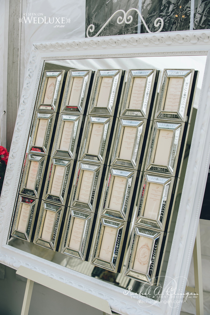 Mirrored Seating Chart Decor