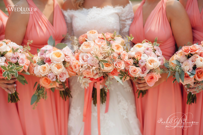 Coral Peach Wedding Flowers