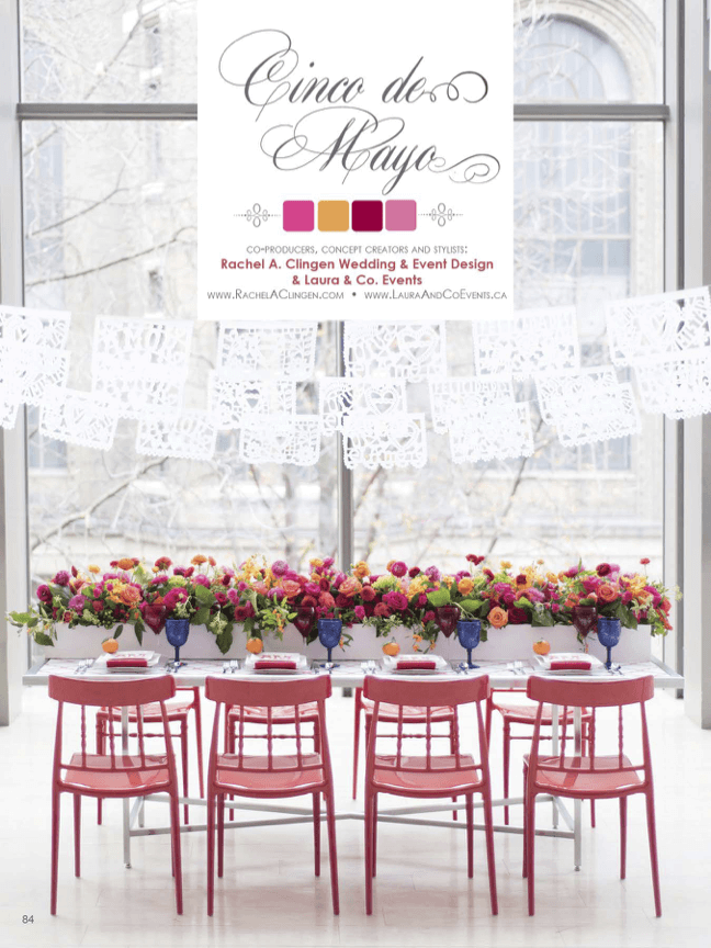 A mexican inspired wedding as featured in Elegant Wedding Magazine