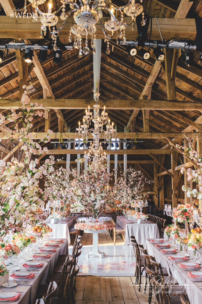 Incredible Cherry Blossom Barn Wedding