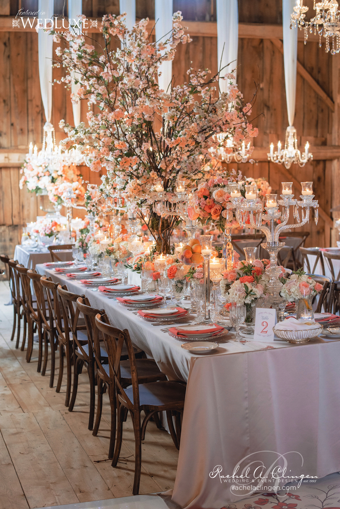 Luxury Barn Wedding Flowers Decor