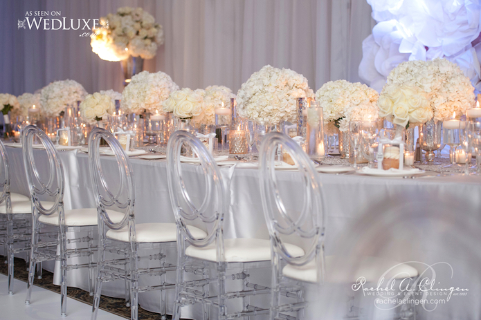 White Hydrangea Centrepieces Toronto