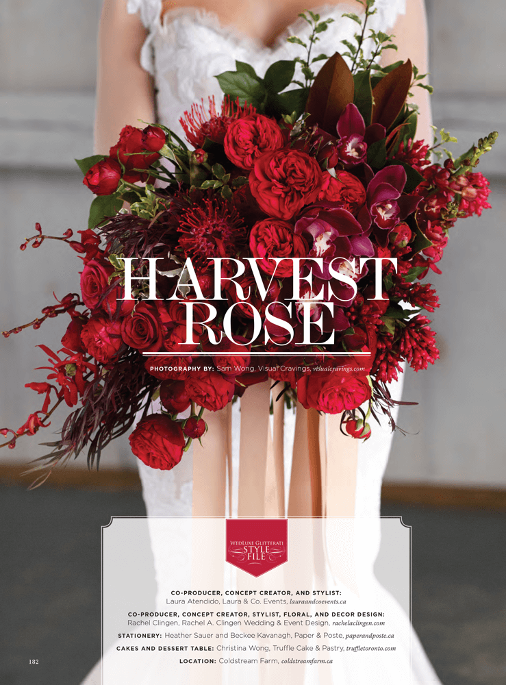 Harvest Rose - A Beautiful Autumn Wedding Featured In WedLuxe Magazine
