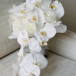 white orchid rose bouquet imp