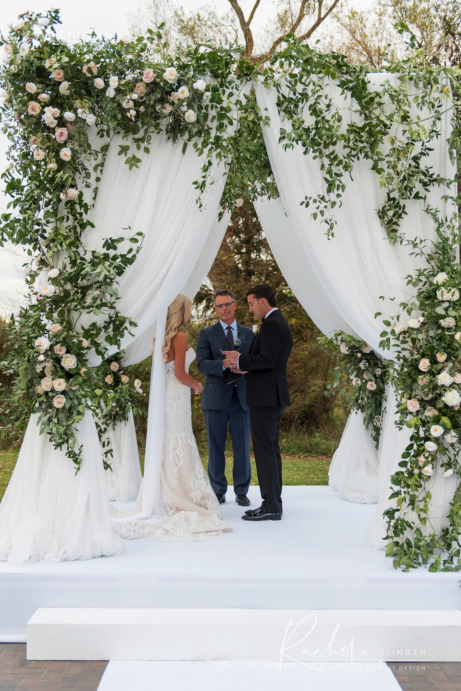 arlington estate wedding ceremony canopy