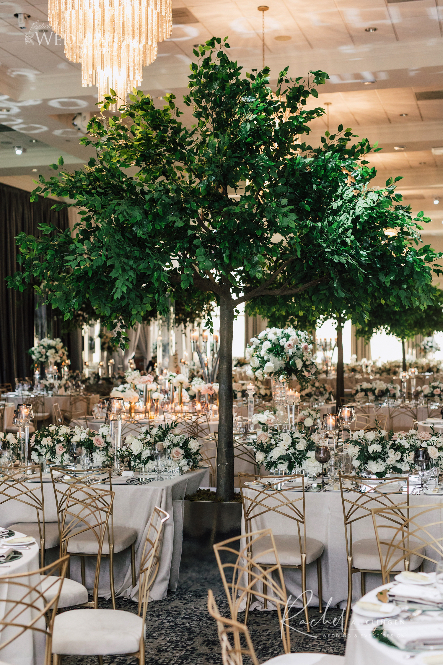 wedding indoor trees