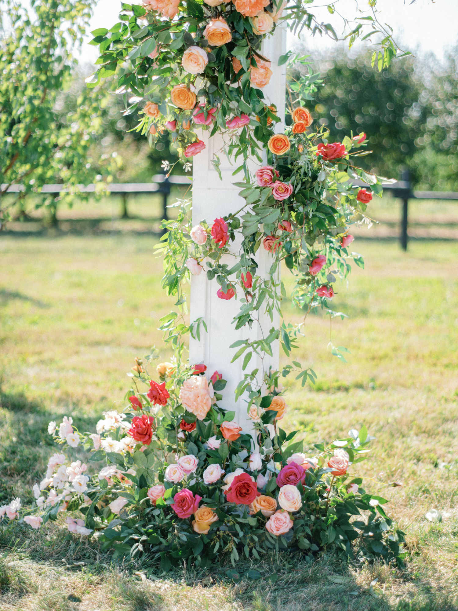 vineyard kurtz wedding arch flowers