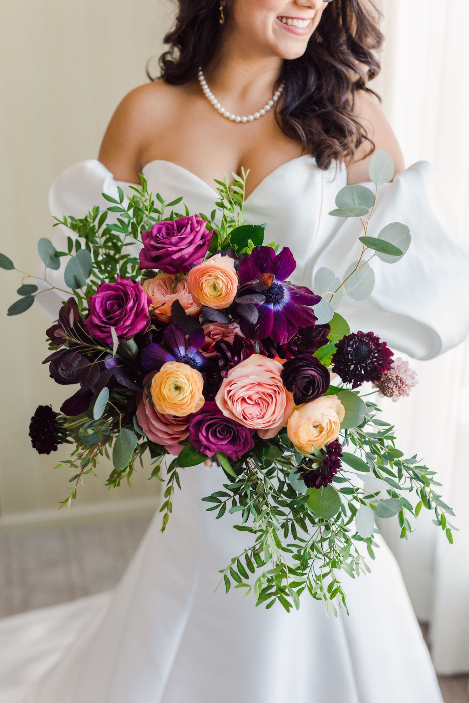 mauve tone bridal bouquet