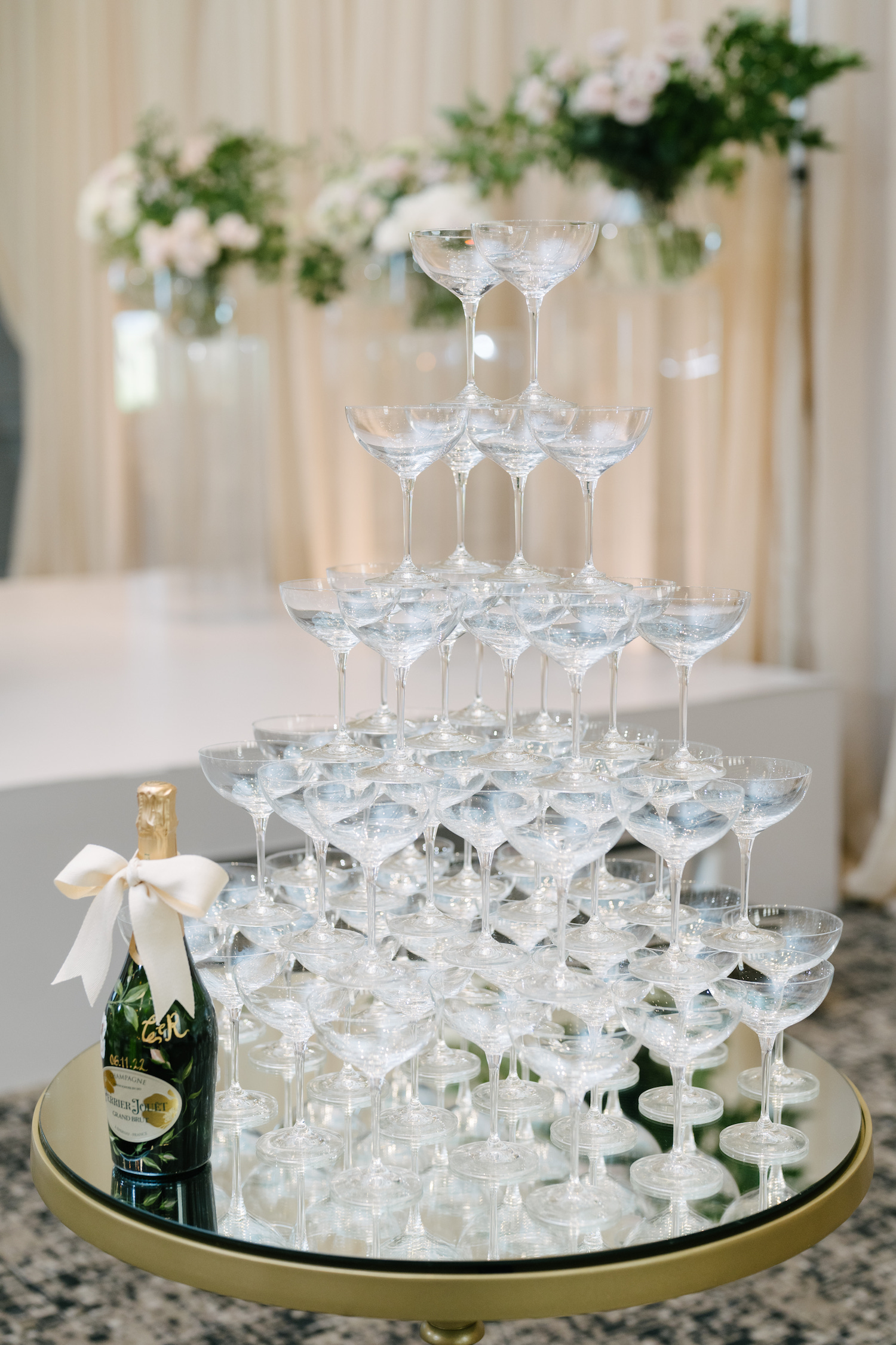 champagne tower wedding