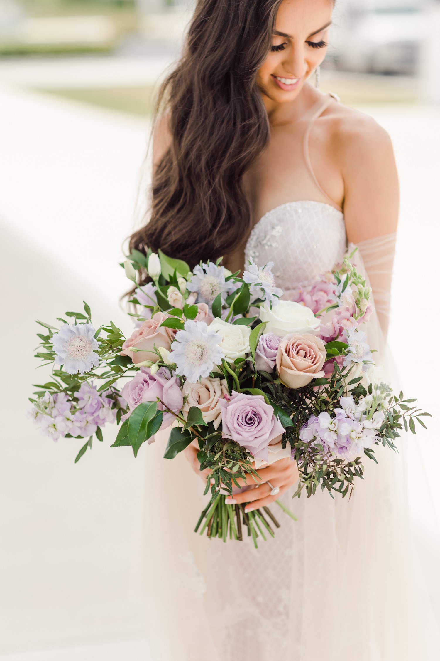 dusty mauve lilac bridal bouquet