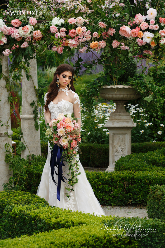 Botanical Gardens Navy and Peach Wedding - Rachel A. Clingen Wedding ...