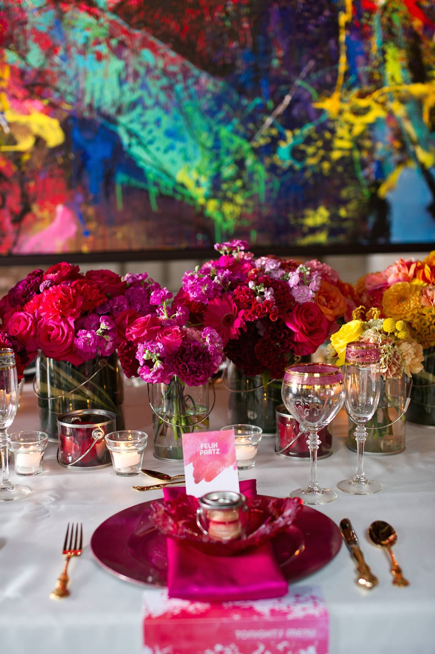 art paint themed decor event