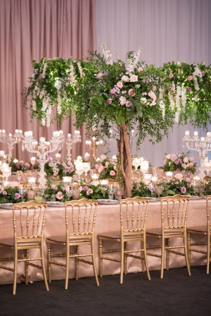 luxury wedding centrepieces trees