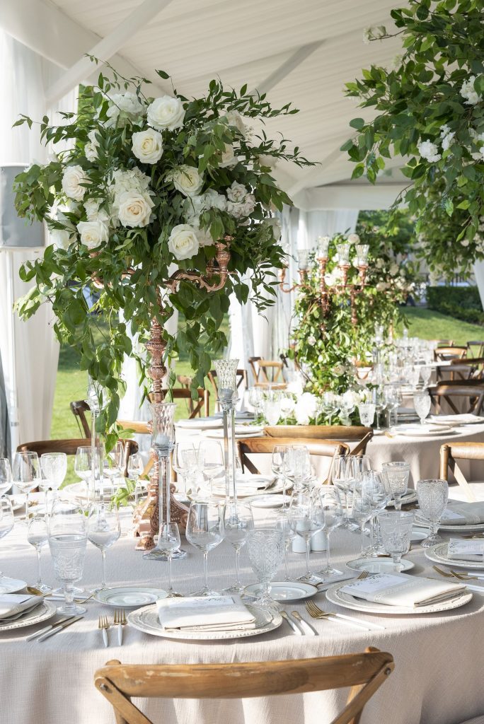 luxury wedding flowers candelabra toronto