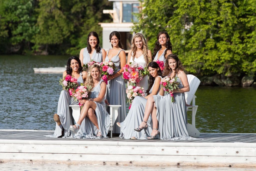 muskoka wedding flowers bridesmaids