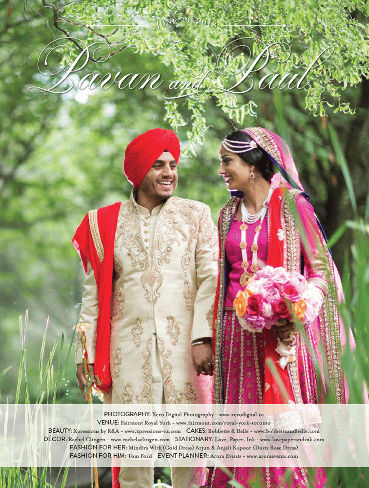 lavish dulhan summer fall 2013 pavan paul real wedding