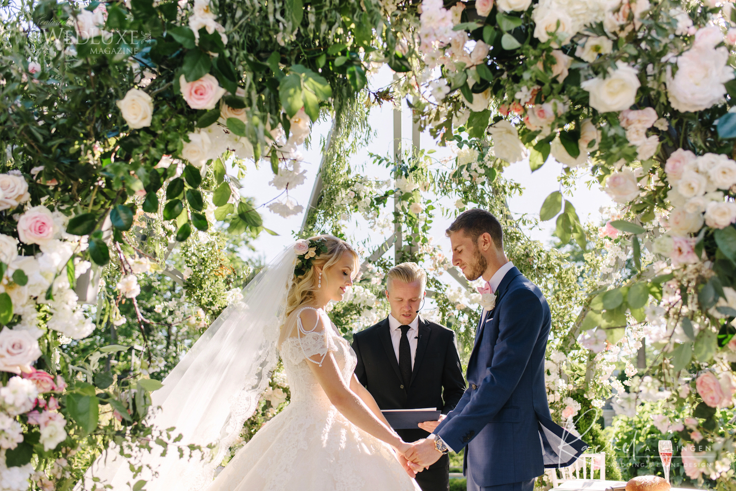 luxury wedding flowers arch