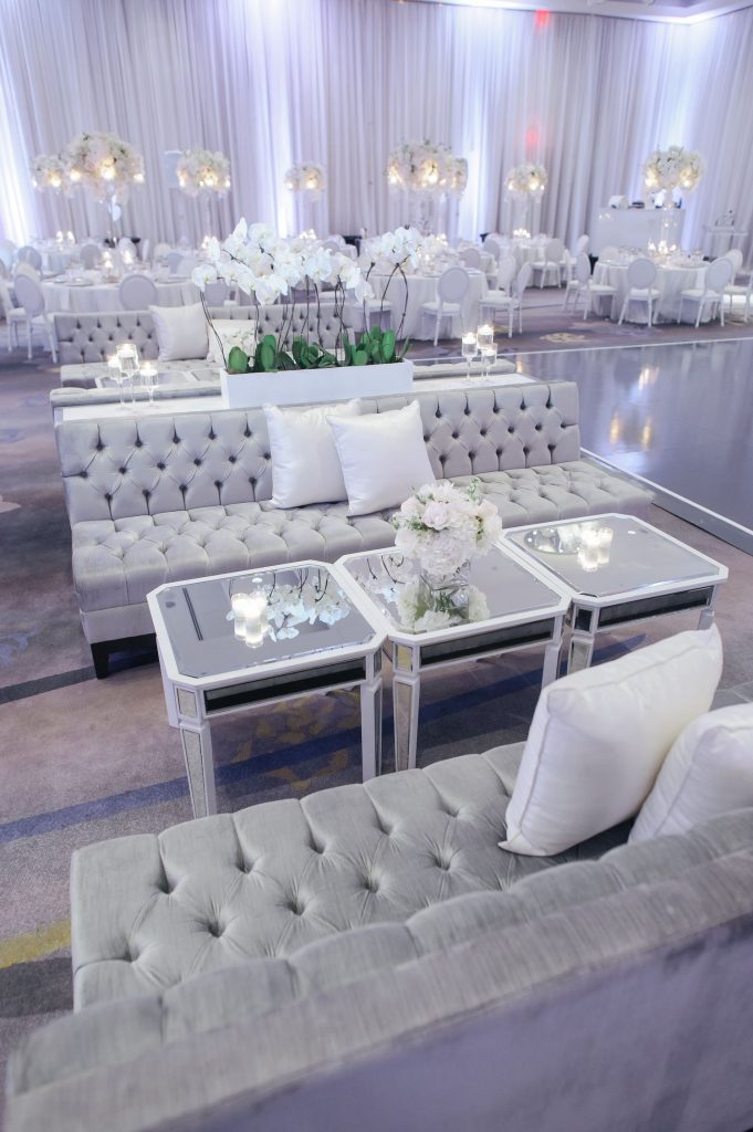 luxury wedding lounge area