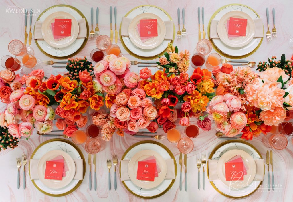 coral pink peach luxury wedding toronto imp