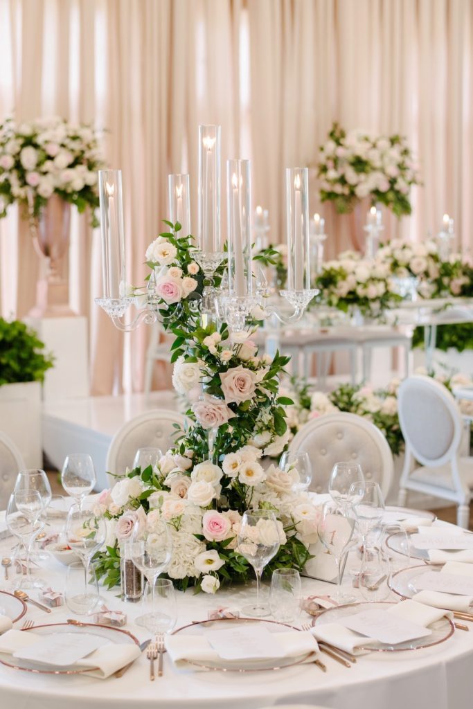 luxury wedding centrepieces candelabra