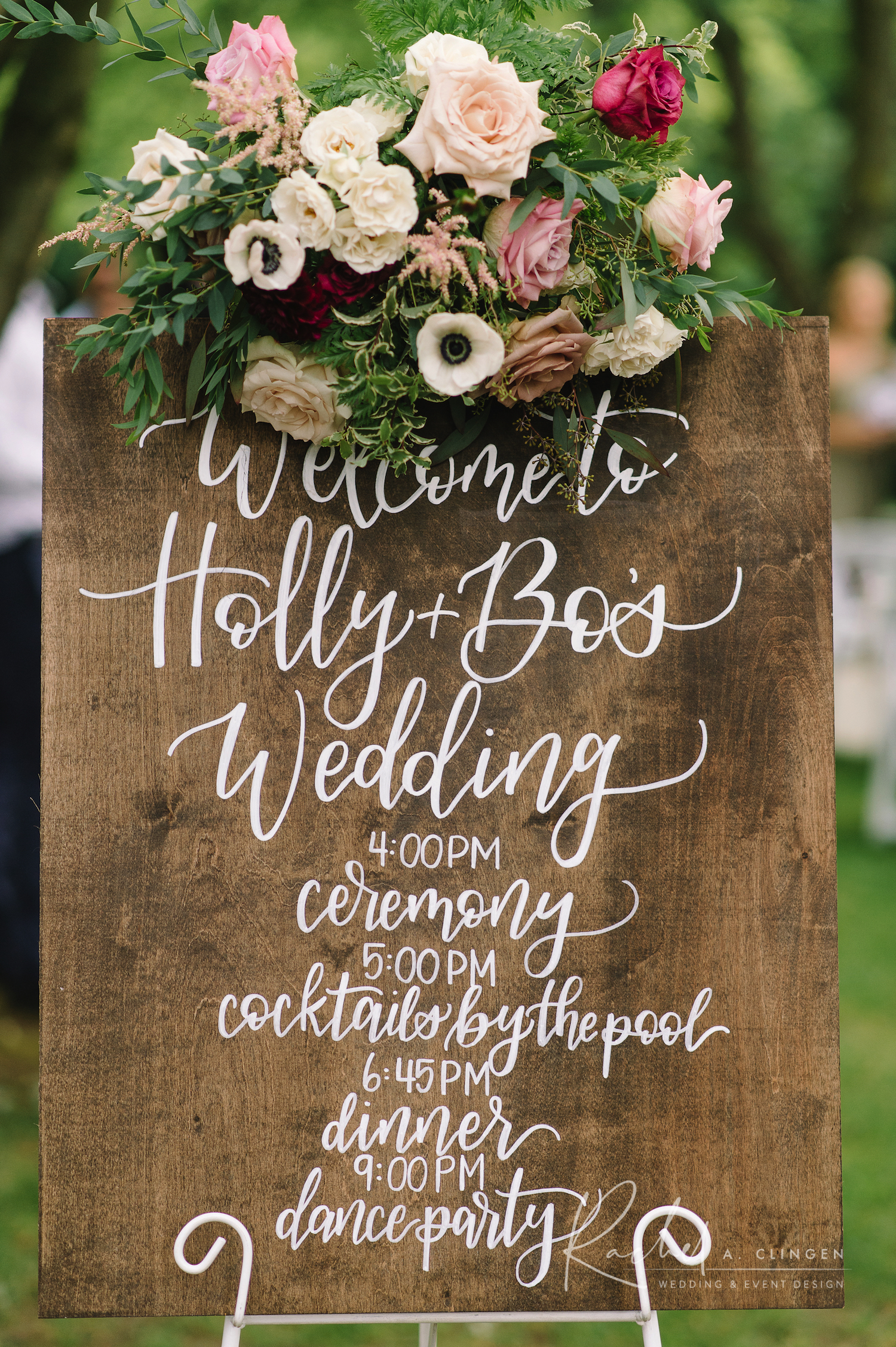 wedding flowers sign
