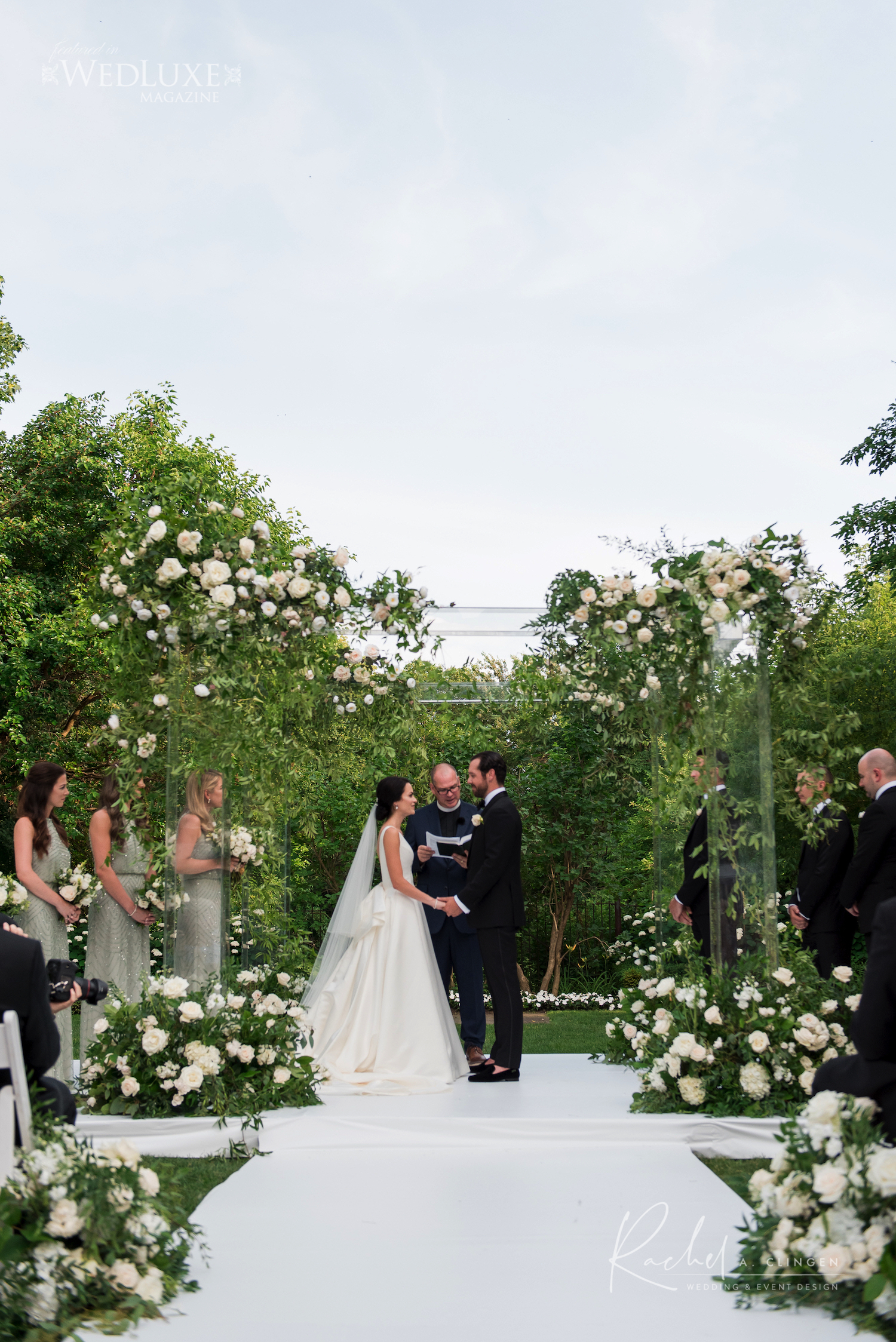 lucite wedding canopy flowers