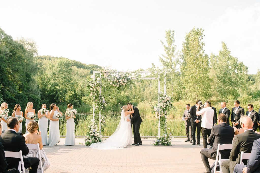 wedding flower arch evergreen brickworks