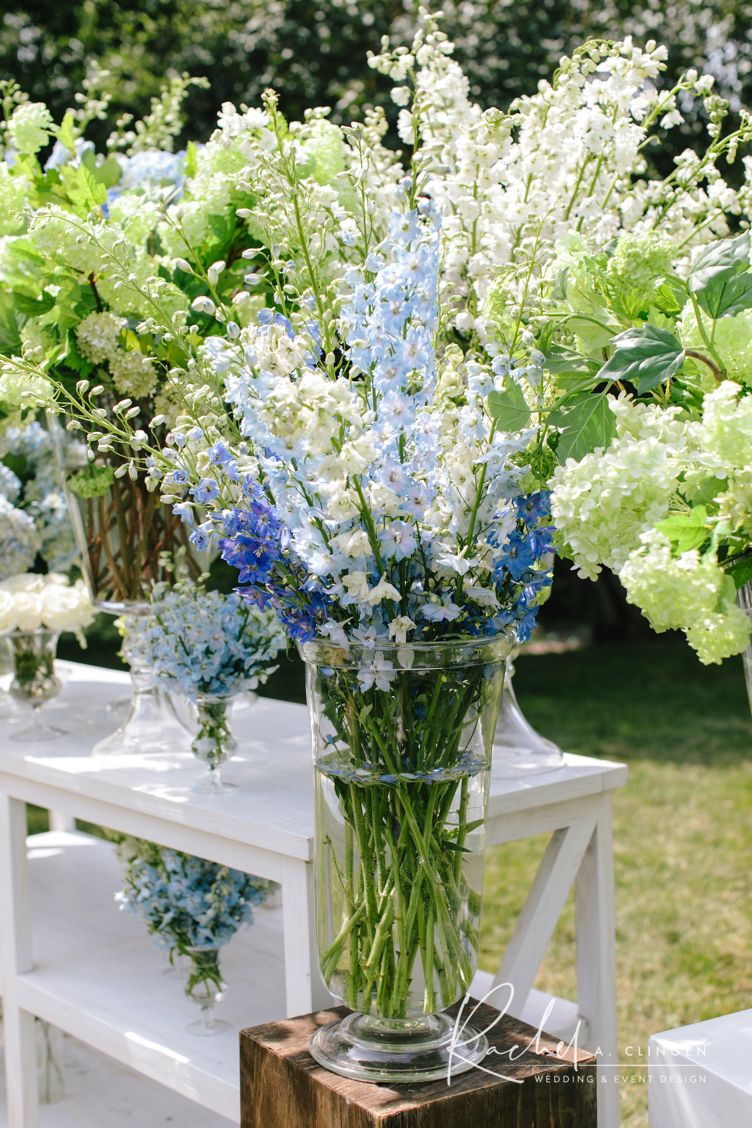 blue white wedding flowers decor toronto