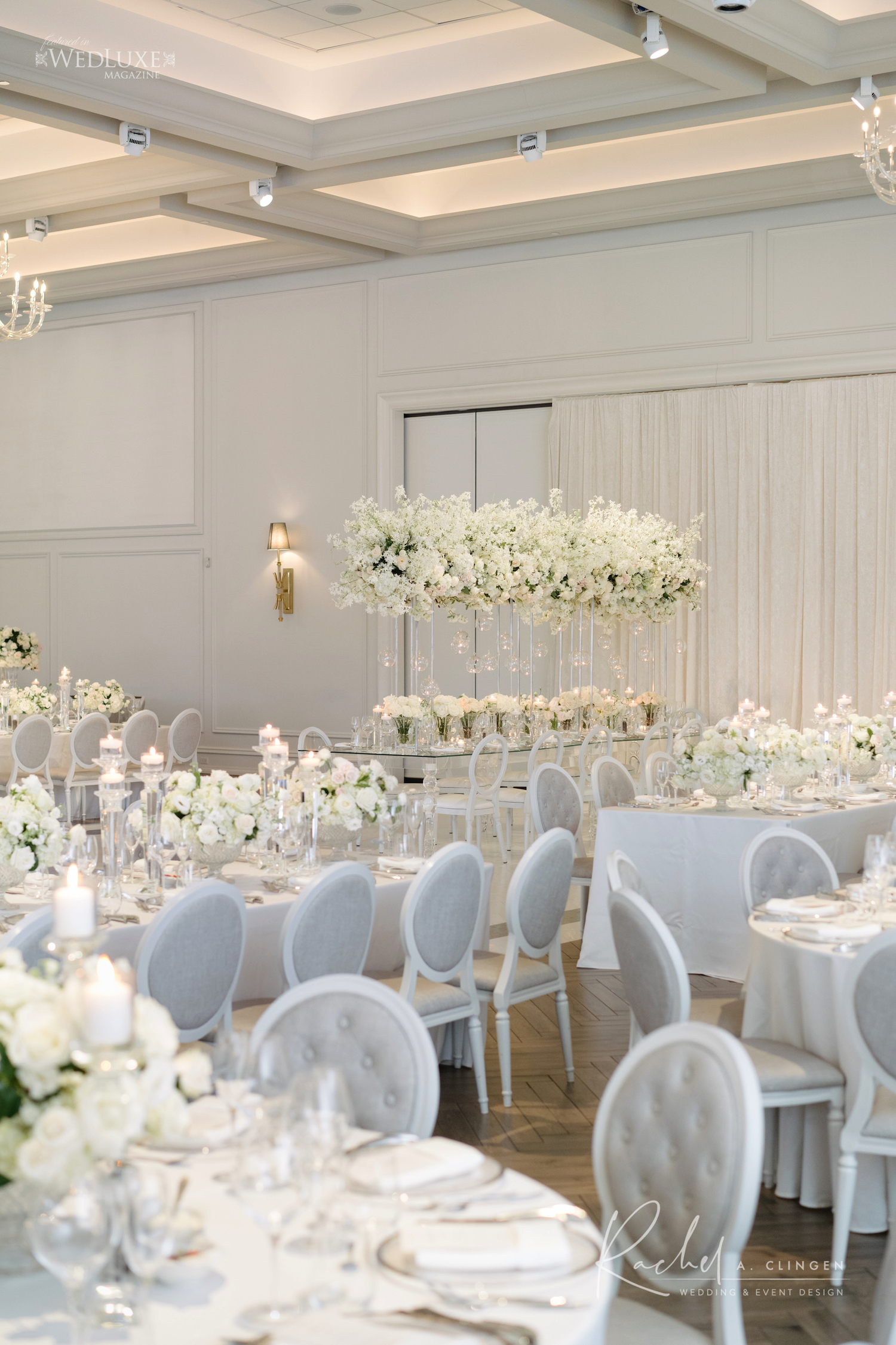 white wedding flowers decor arlington estate