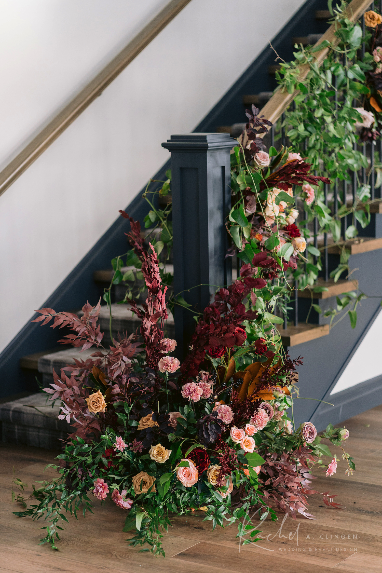 stair case flowers design imp