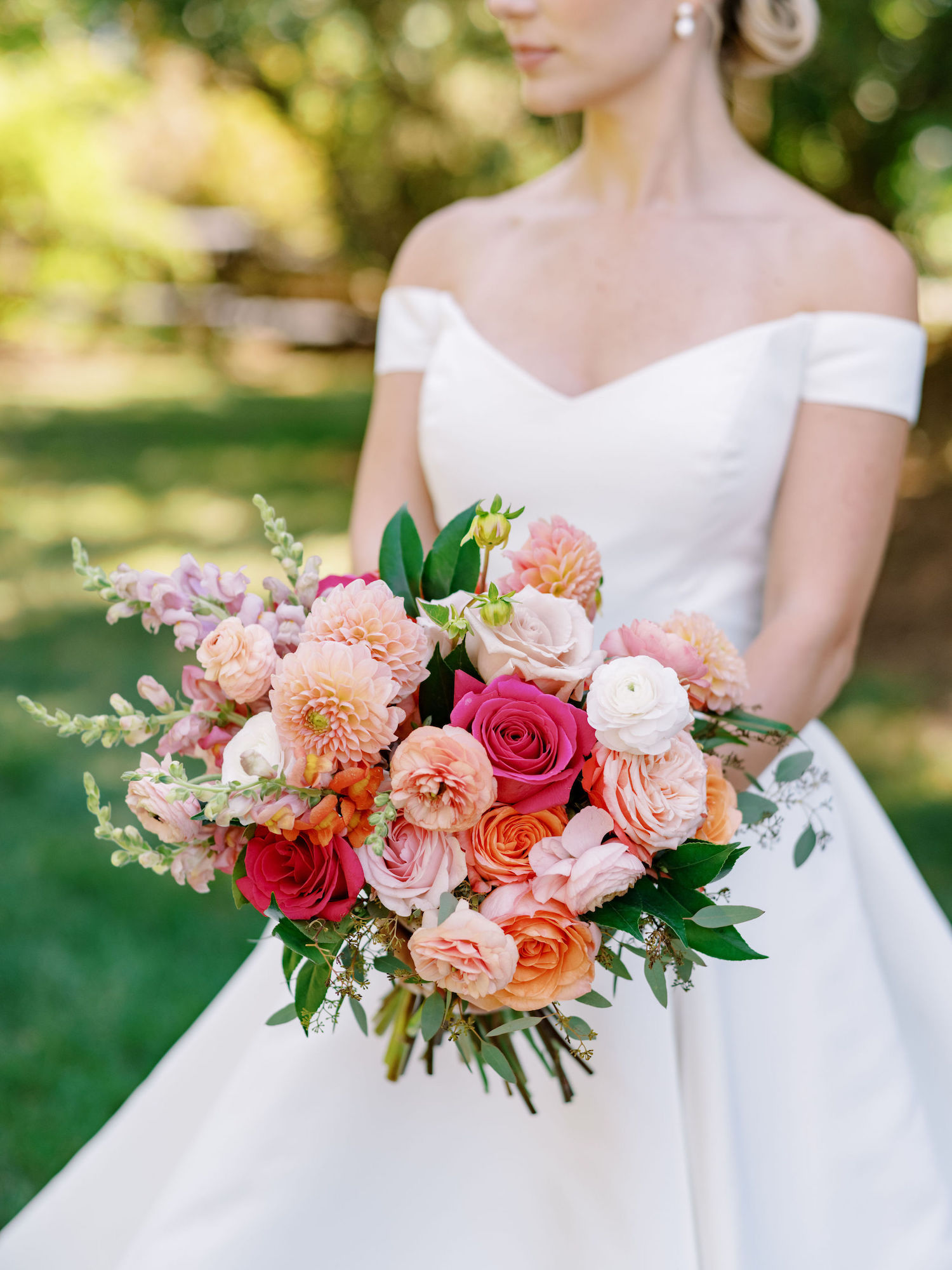 brittany coral wedding bouquet