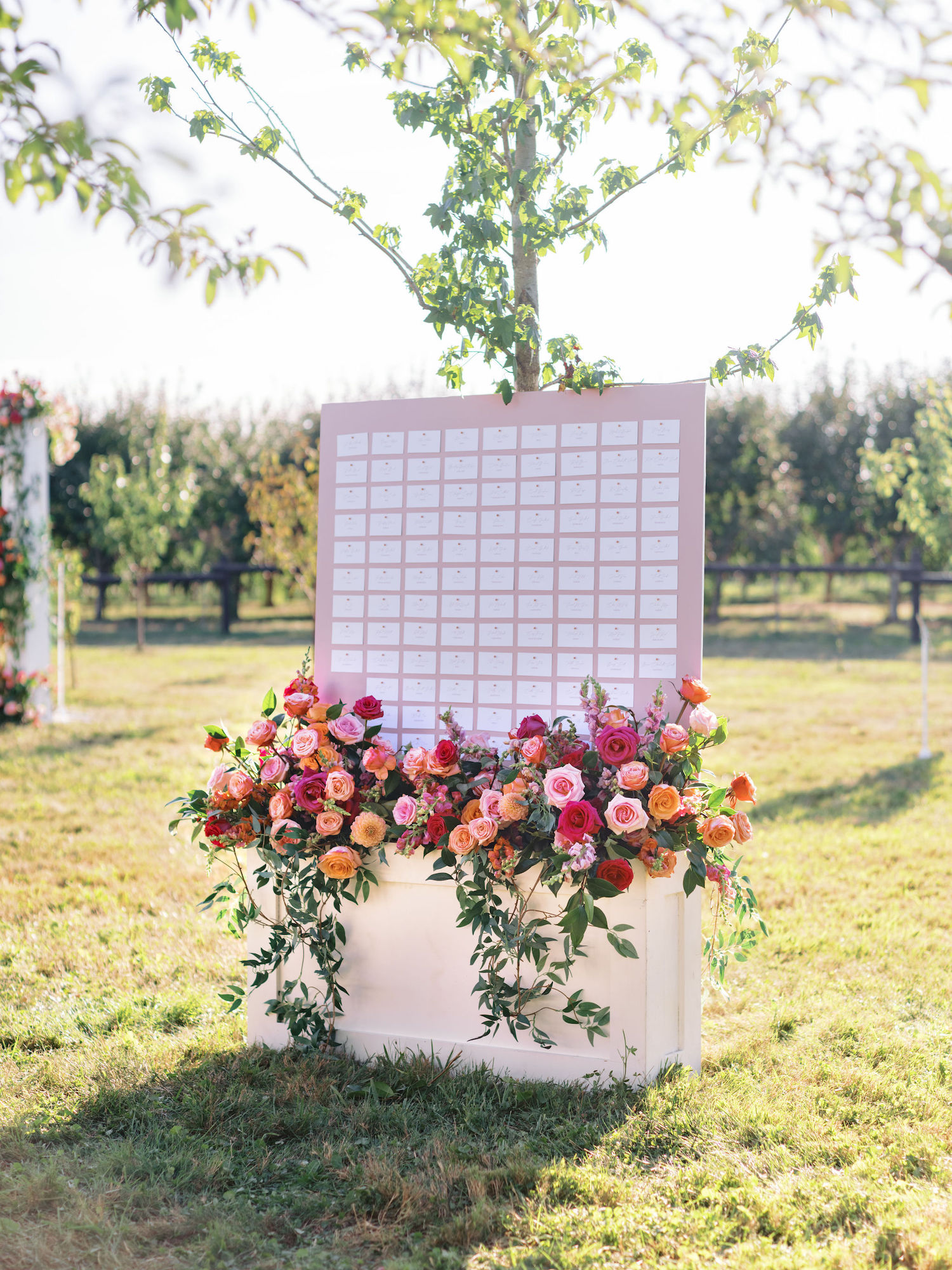 orchard wedding seating chart