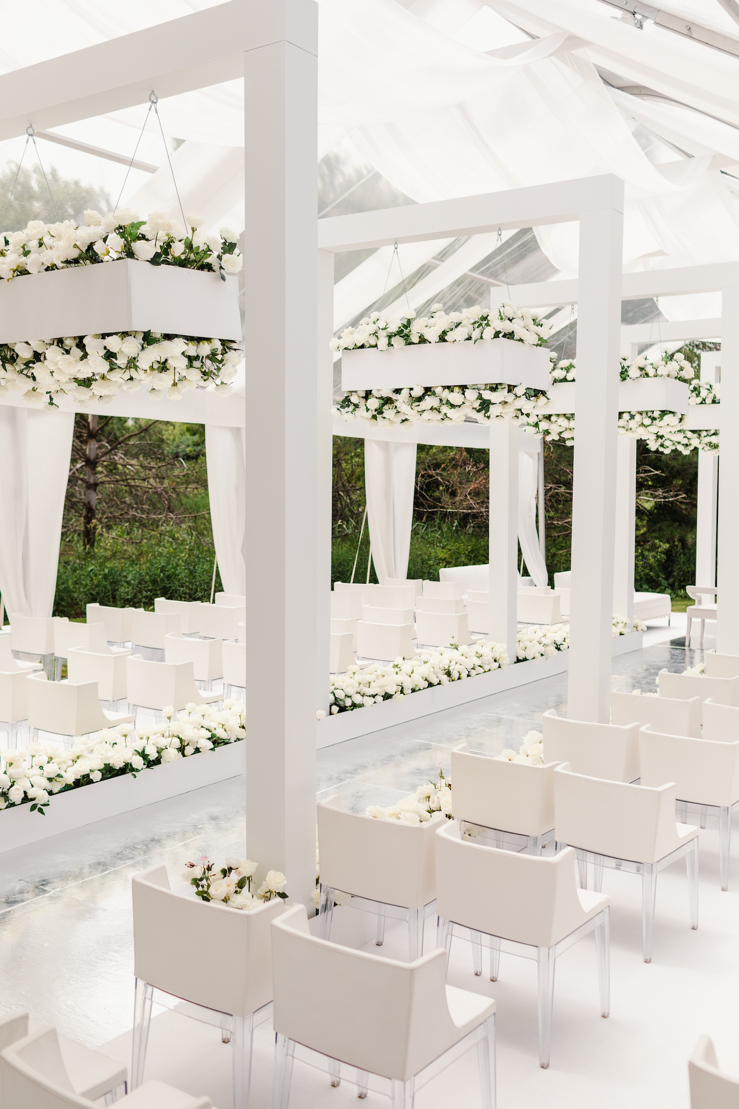 white wedding arches aisle decor toronto