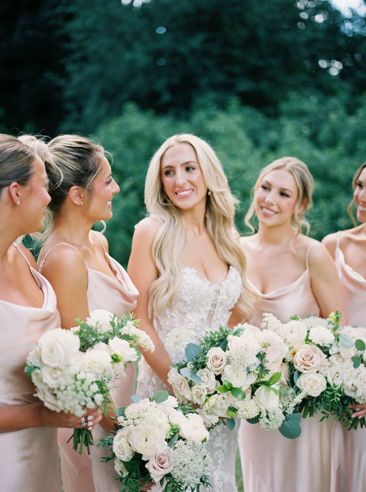 beautiful bridesmaids champagne dresses