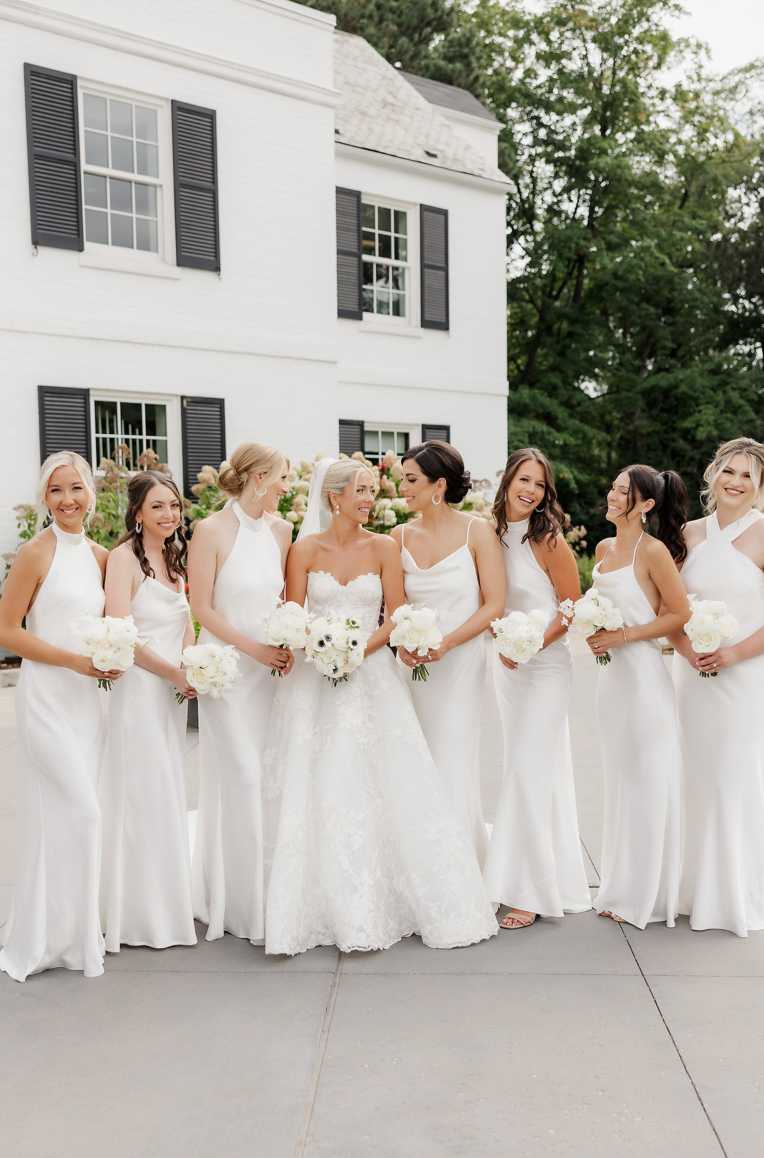 White bridesmaids dresses Trend