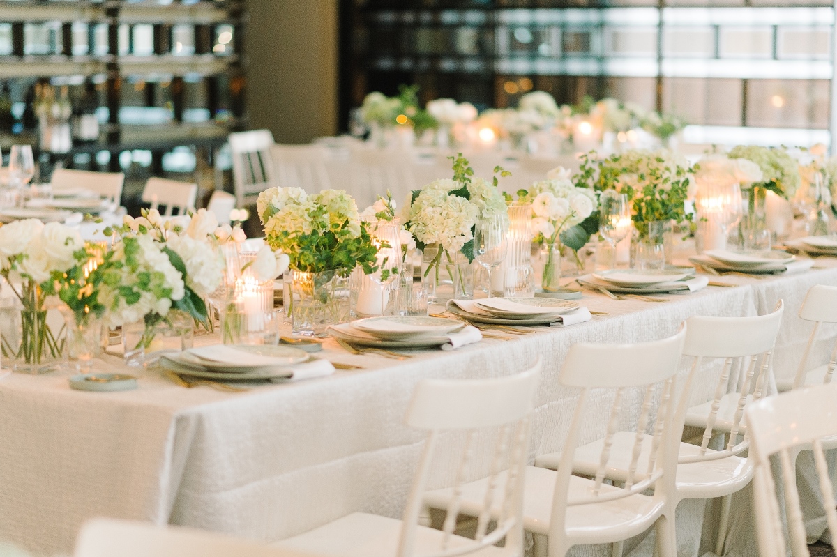 green white wedding flowers centrepieces