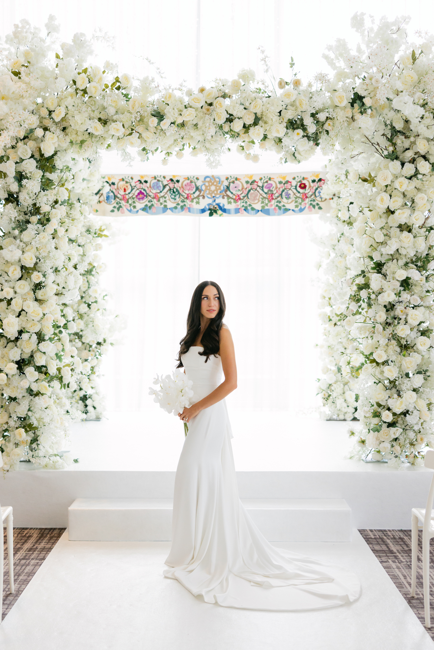 modern white flower canopy toronto