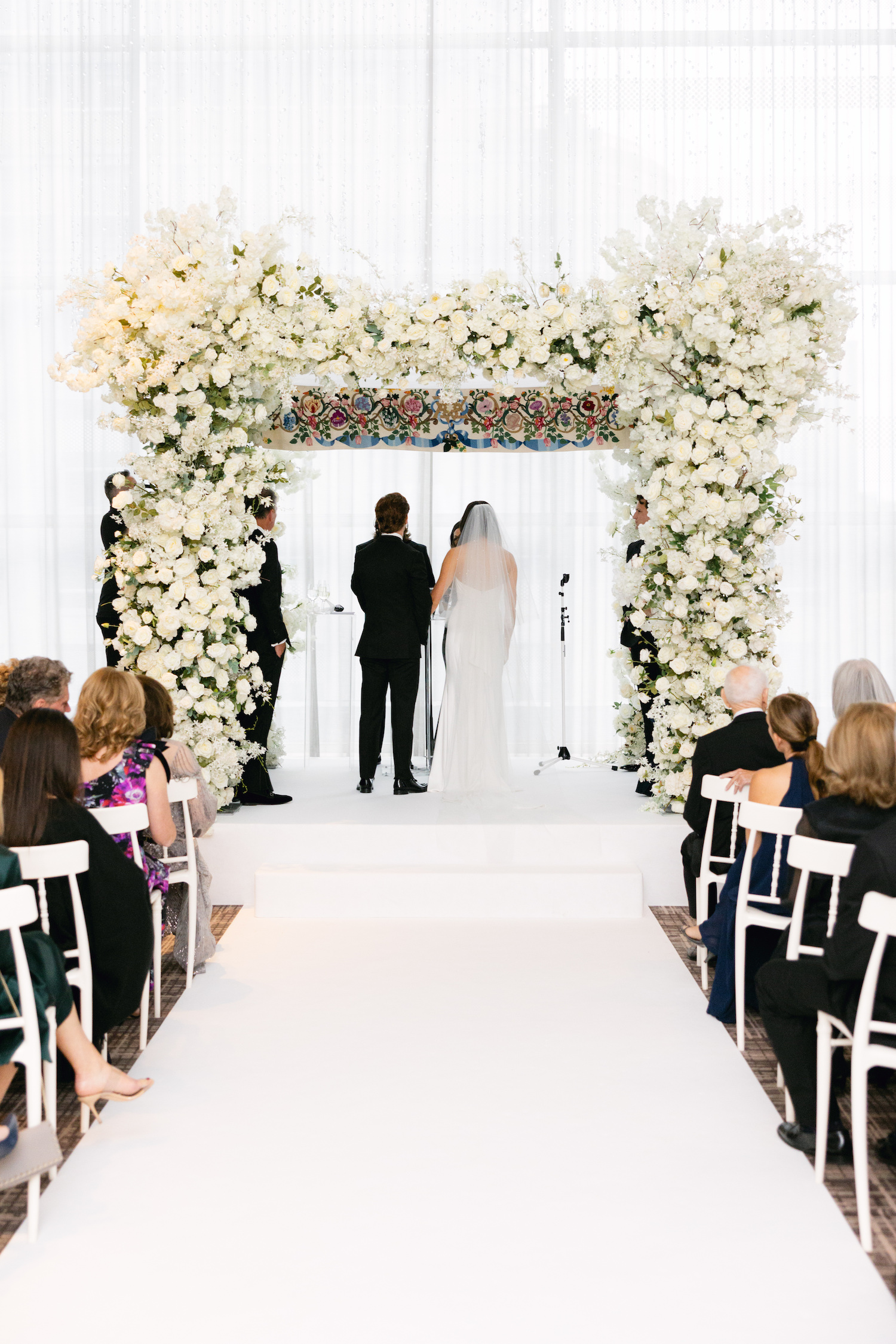 toronto indoor ceremony floral archway