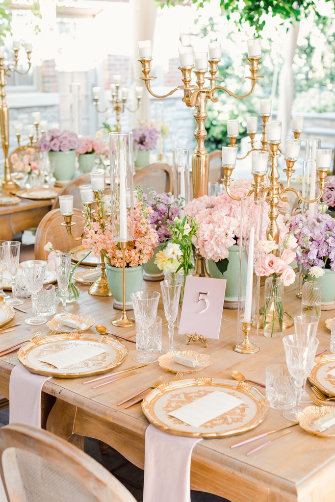 bridal shower decor flowers paris