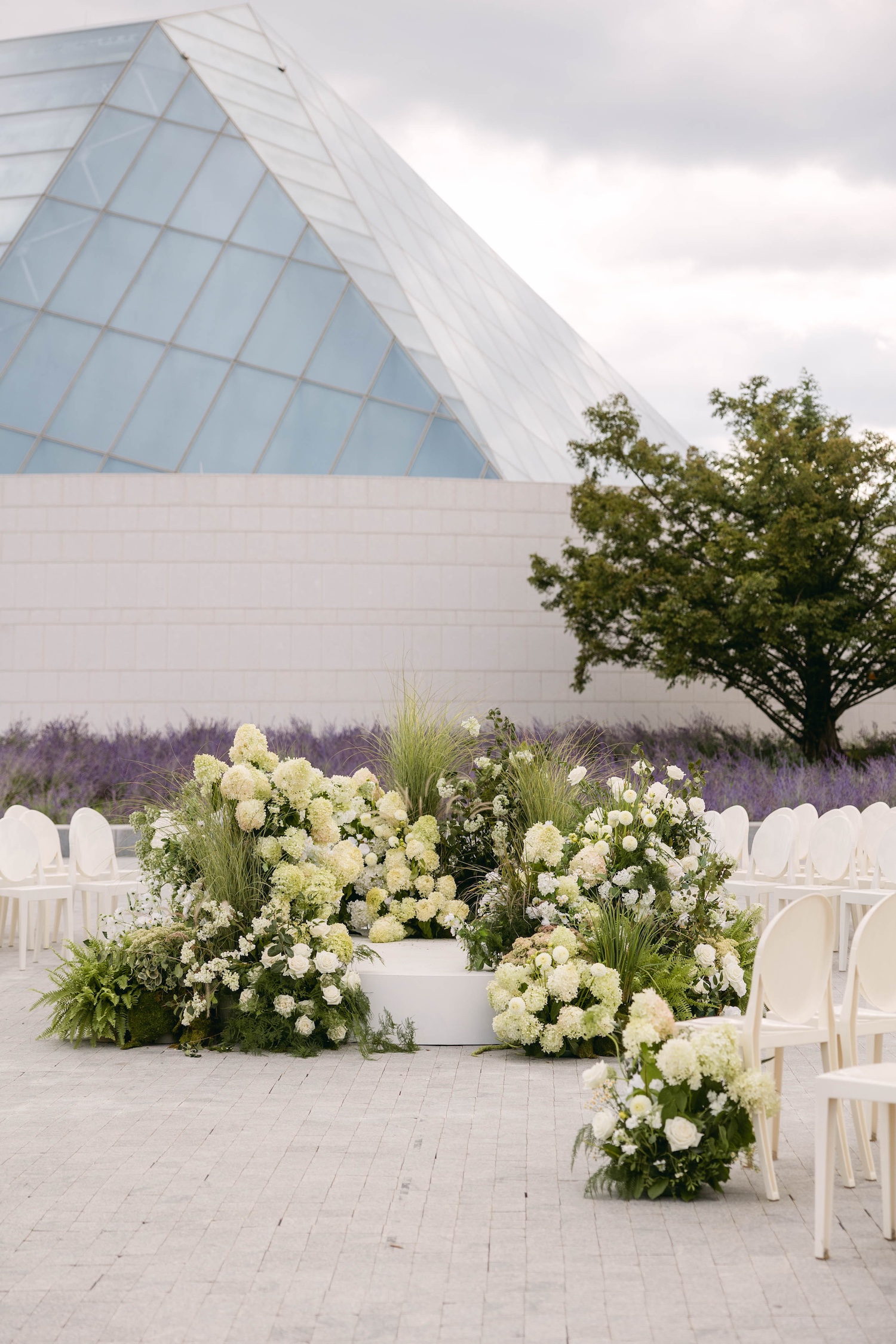 meadow of flowers wedding ceremony