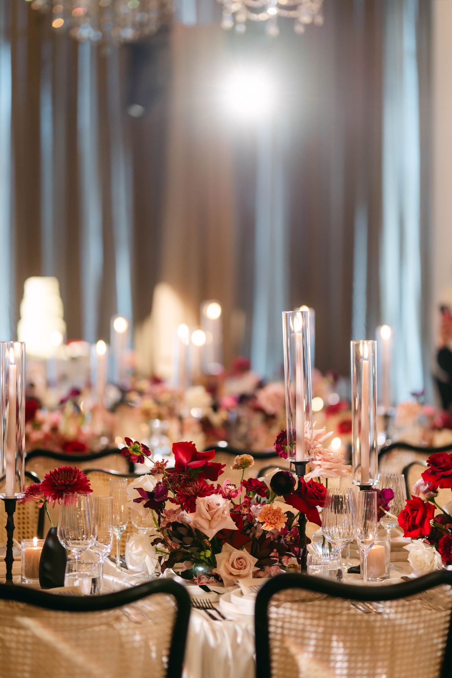 modern blush burgandy wedding