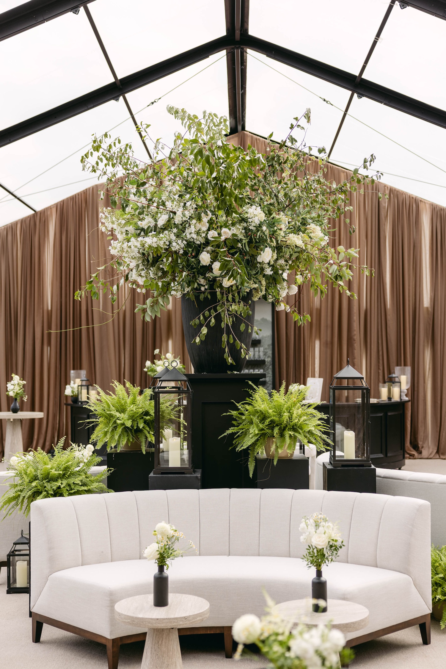 tent wedding cocktail space